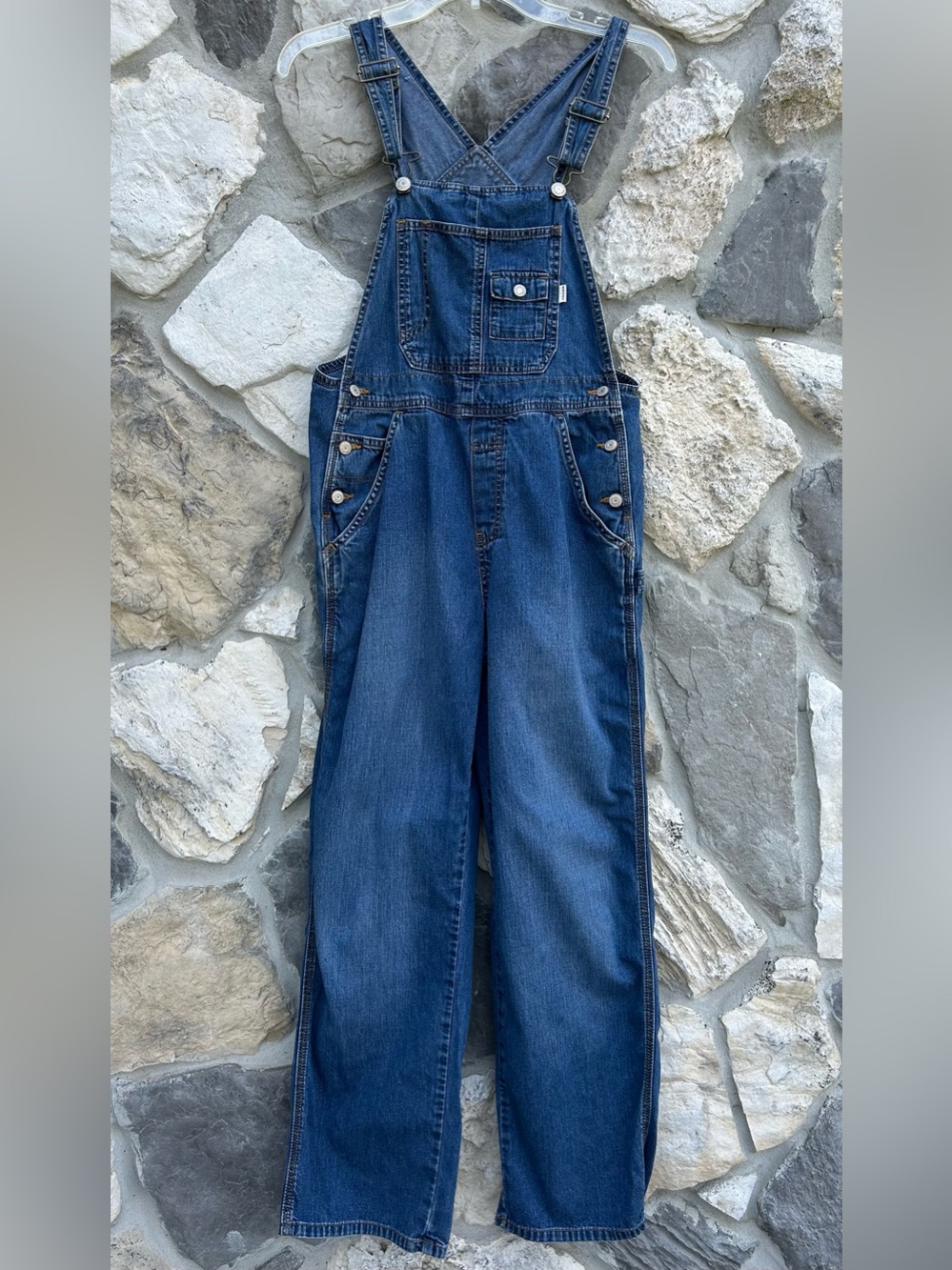 Y2K Old Navy Overalls Size XS Denim Blue Jean Dungarees Festival Farm Country